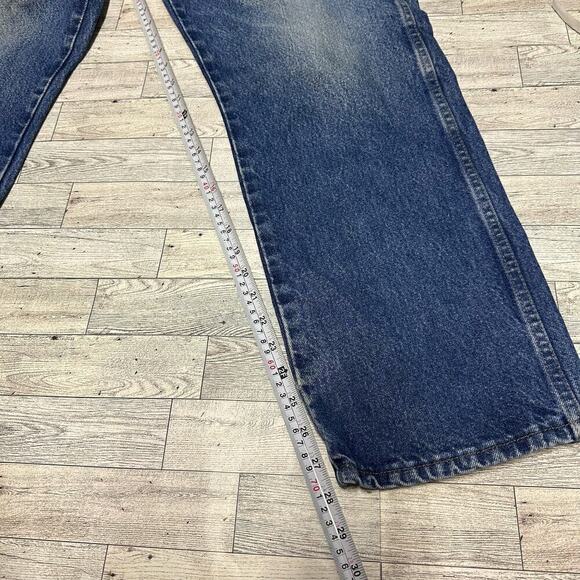 Wrangler | Dark Blue Straight Denim Jeans | 38X29 - Picture 4 of 8
